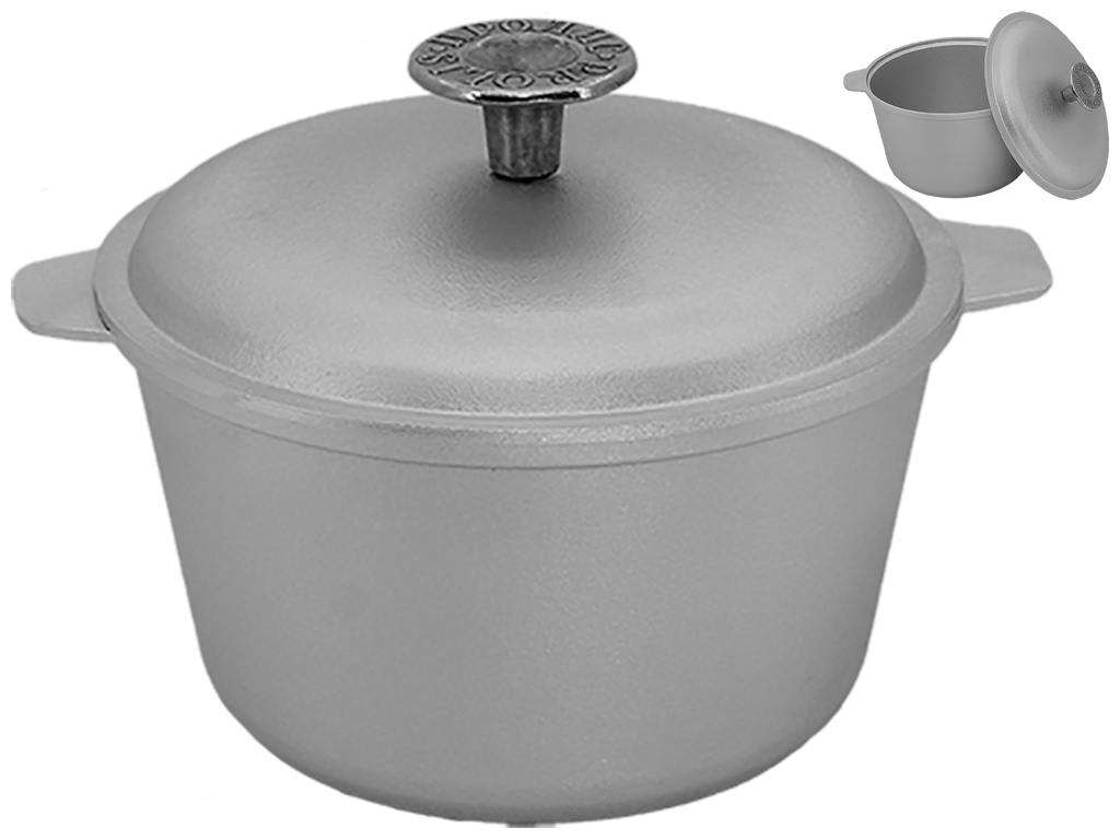 Казан кухонний Prolis з литими ручками та кришкою 1,5л 10201/К-001,5