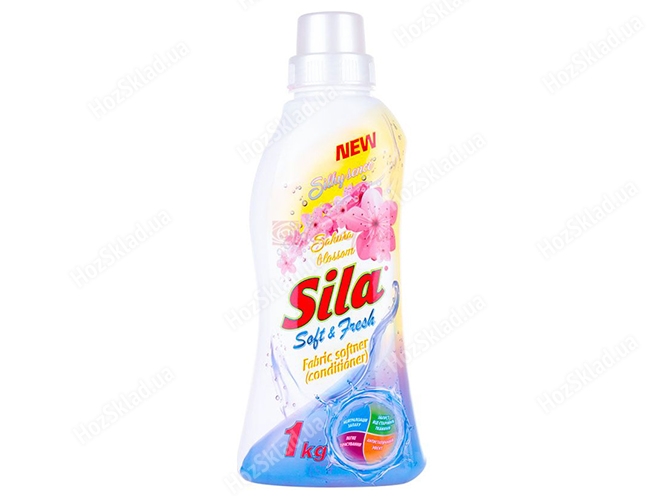 Кондиционер-ополаскиватель для белья Sila Silky Sense с ароматом сакуры 1л