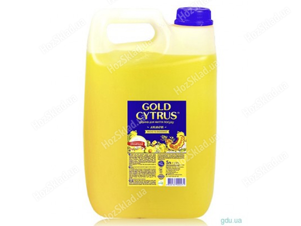 Засіб для миття посуду Gold Cytrus Жовтий 5л