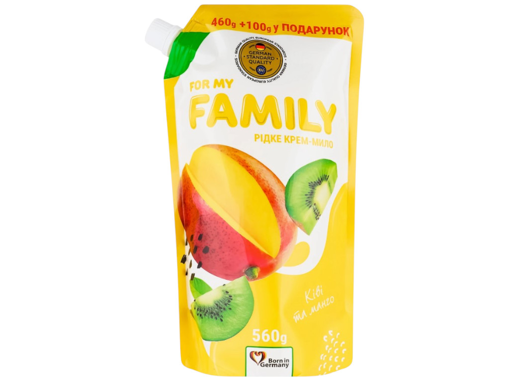 Крем-мыло For My Family, киви и манго, 560г, дойпак