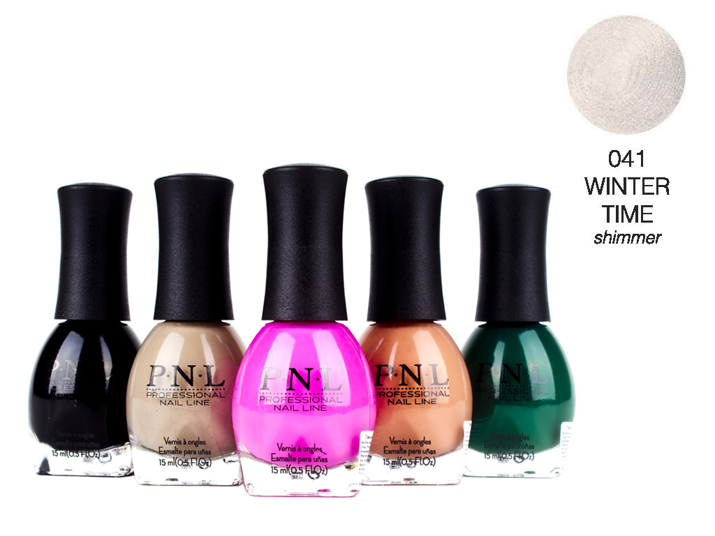Лак для ногтей P.N.L №041 WINTER TIME Shimmer 15мл