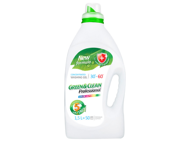 Гель для прання Green&Clean Professional для кольорового одягу, 50 прань 1,5л