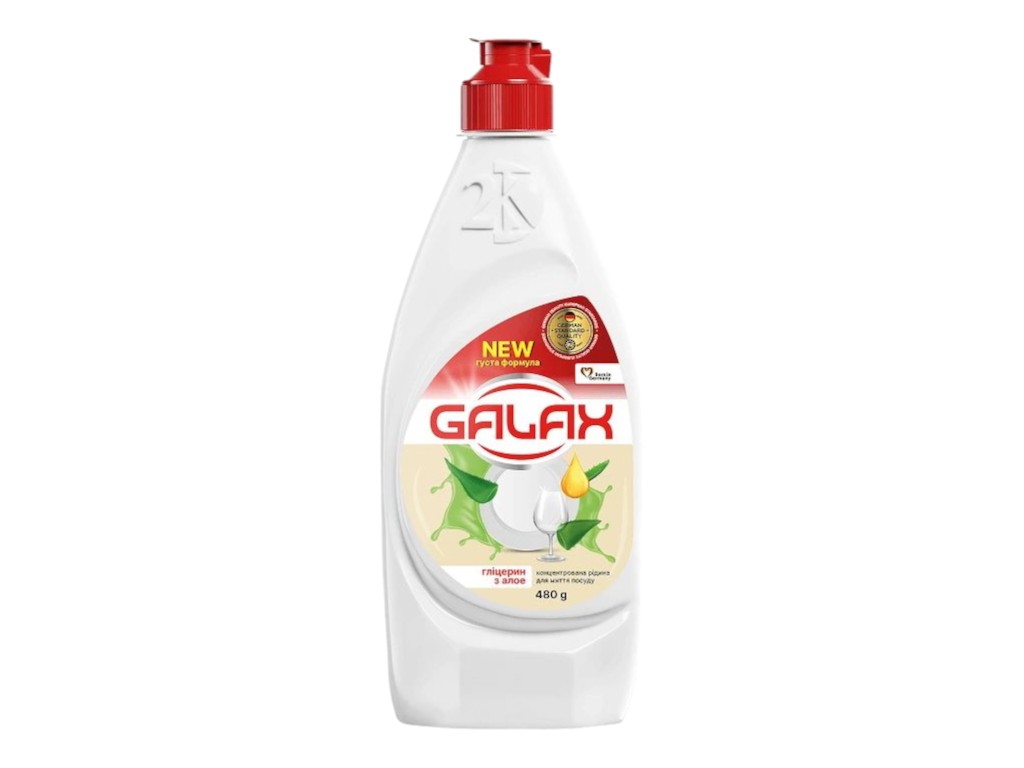 Засіб для миття посуду Galax Гліцерин з алое віра, 480мл