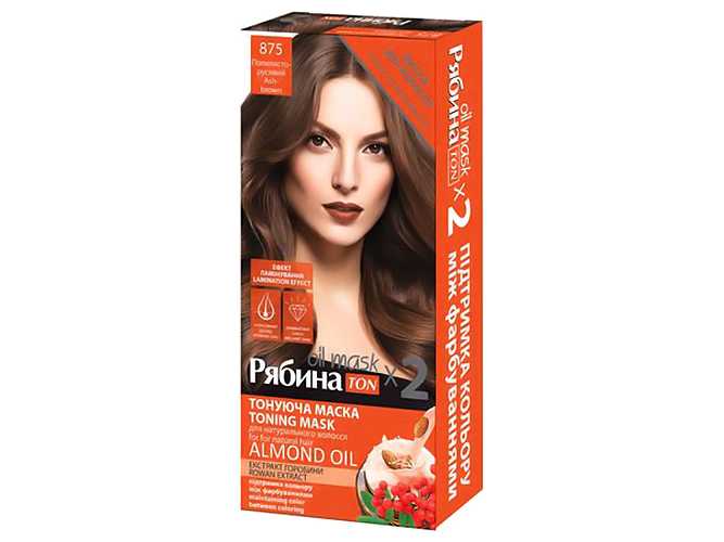 Маска для волос тонирующая Acme Color Рябина Ton Oil Mask №875 Пепельно-русый