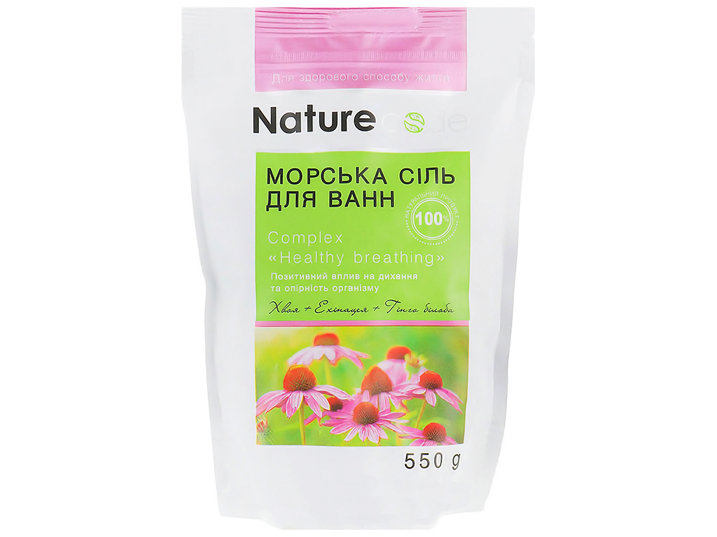 Морская соль для ванн Nature Code Healthy breathing 550г