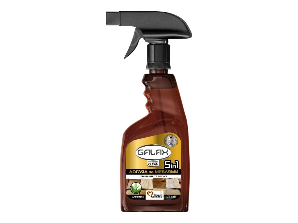 Універсальний засіб для догляду за меблями Galax das PowerClean 5в1 з алое вера, 500мл