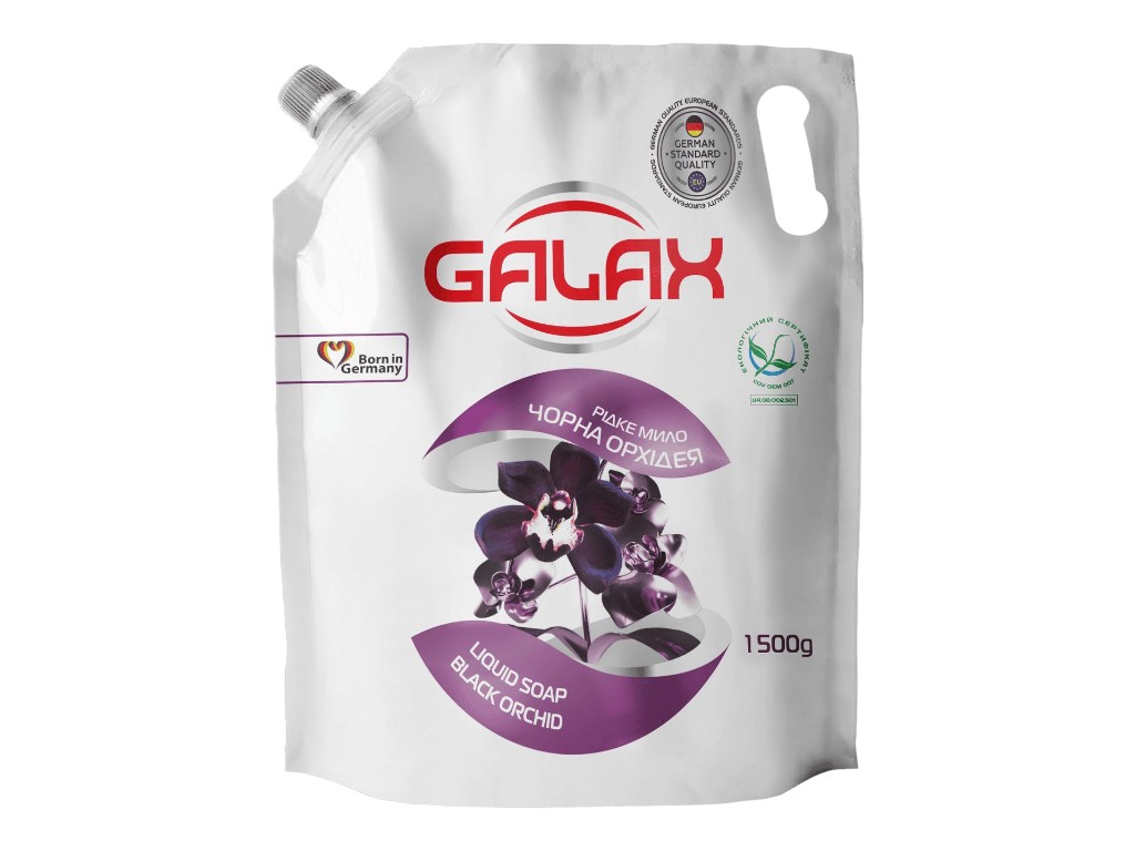 Рідке мило Galax Чорна орхідея, 1,5 л (дойпак)