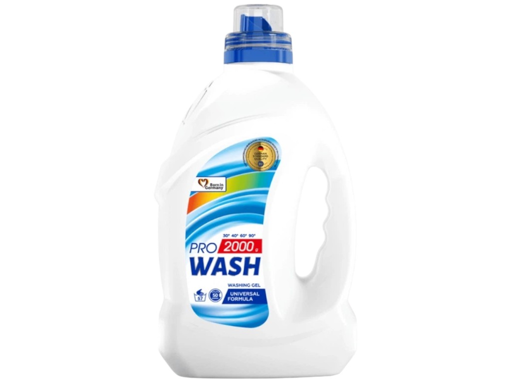 Гель для стирки Pro Wash, универсальный, защита цвета, придание свежести и аромата, 50 циклов, 2л
