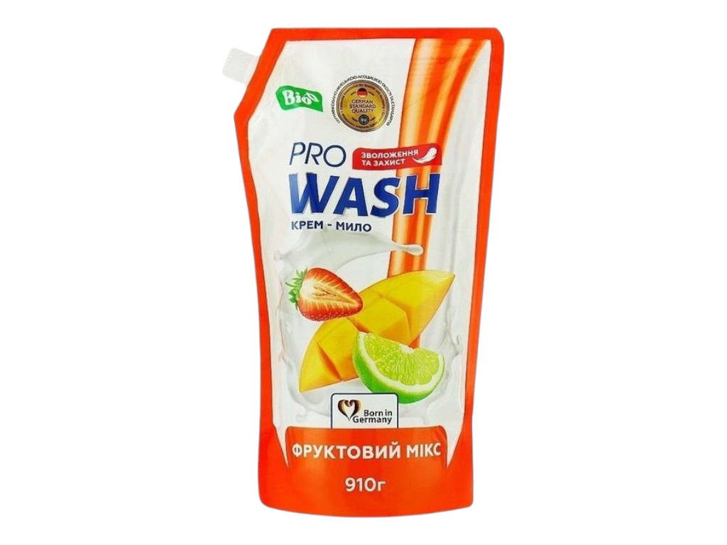 Крем-мыло жидкое Pro Wash фруктовий мікс, 910 г, dоypack, для всех типов кожи