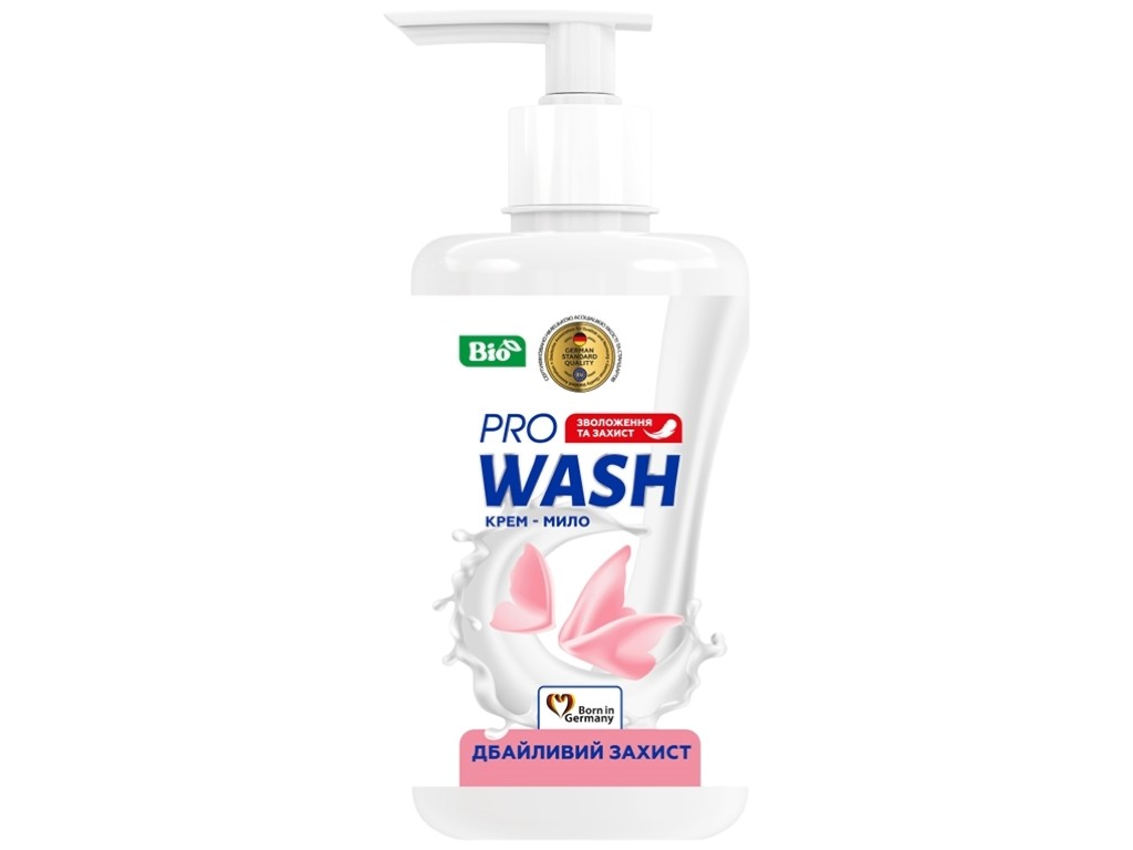 Крем-мило Pro Wash, рідке, Дбайливий захист, м'яке очищення, збереження ліпідного шару, 470г
