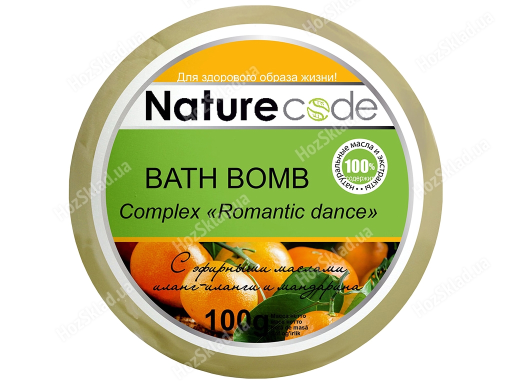 Бомба для ванн Nature Code Сomplex Romantic dance оранжевая 100г