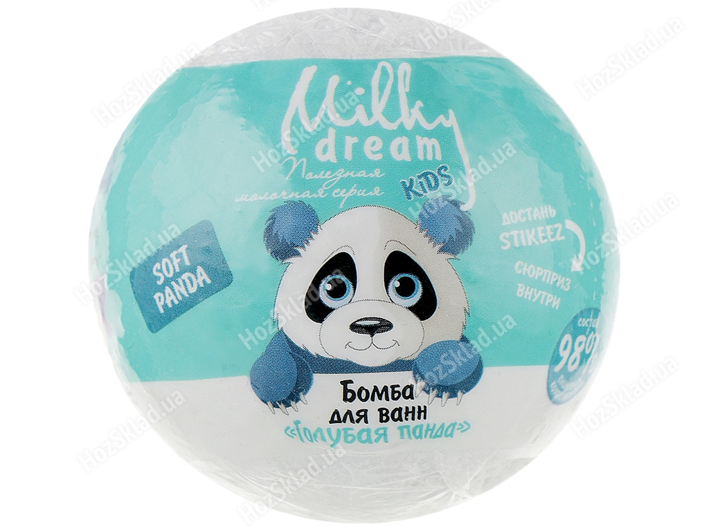 Бомба для ванн Milky Dream kids Голубая панда 100г 