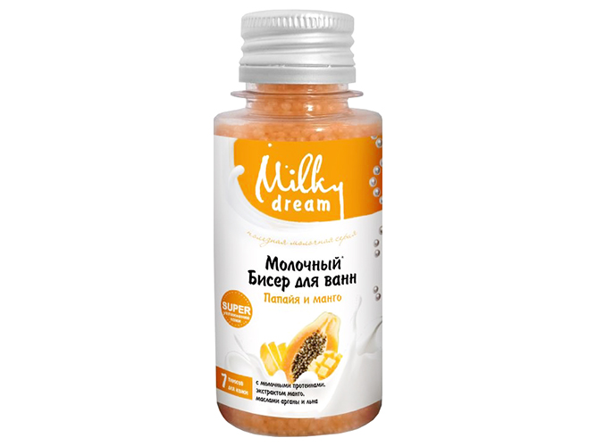 Бісер для ванн Milky Dream Папая і манго 80г