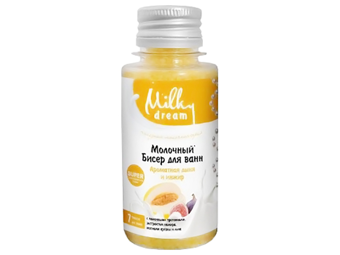 Бісер для ванн Milky Dream Ароматна диня та інжир 80г
