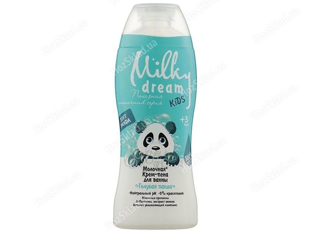 Крем-піна для ванни дитяча Milky Dream Блакитна Панда з екстрактом банана та протеїнами молока 300мл