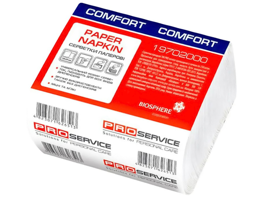 Салфетки для диспенсеров Pro service Comfort, 3 сборки (цена за упаковку 250шт) 19702000
