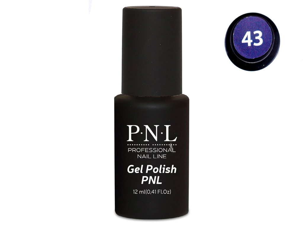 Гель-лак для ногтей P.N.L №043 Dark Grey 12мл
