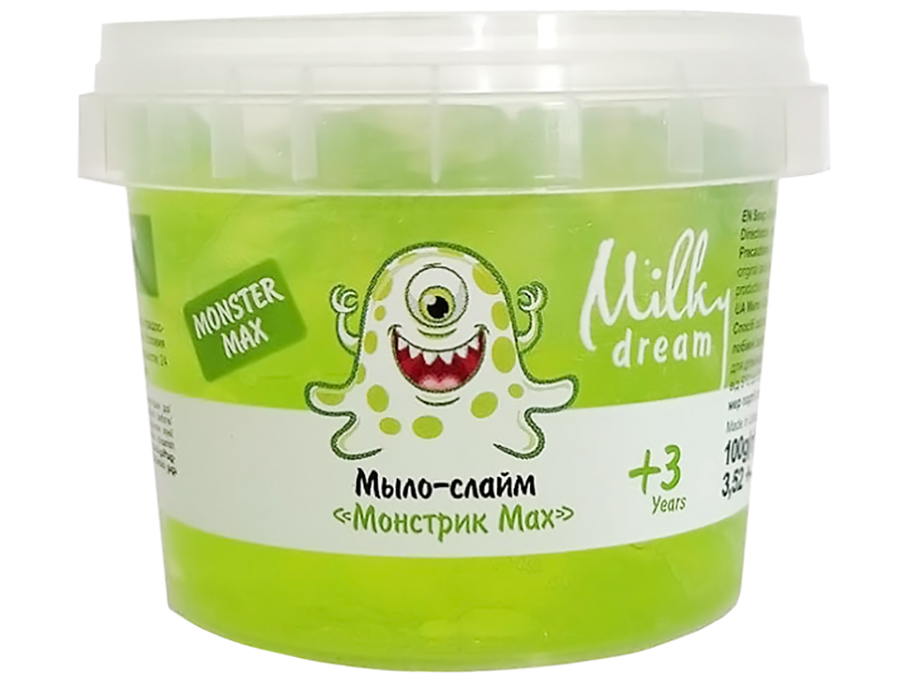 Мыло-слайм светящееся в темноте Milky Dream Монстрик Мах 100г