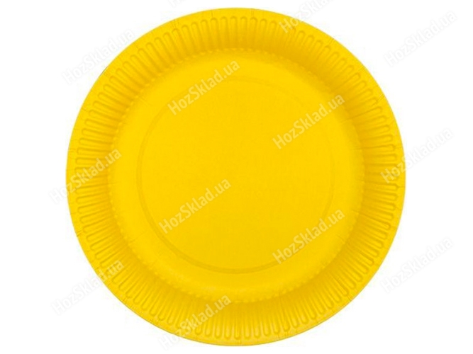 Набор одноразовых тарелок Silken, 18см, желтая