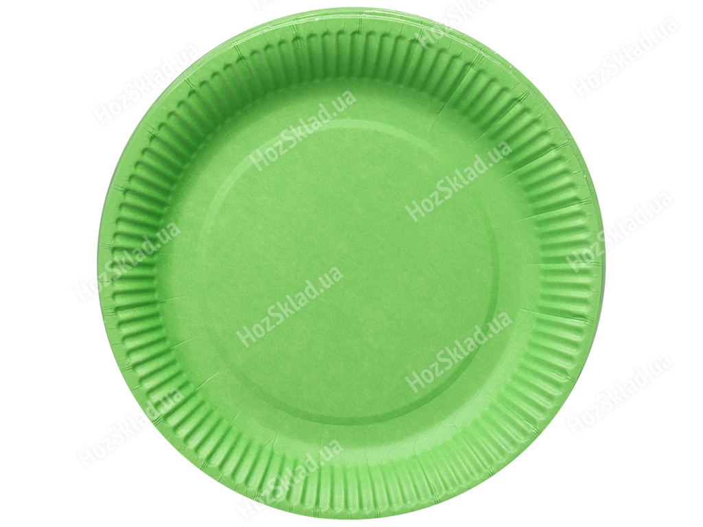 Набір однарозових тарілок Silken, 18см, зелена (ціна за упаковку 10шт)