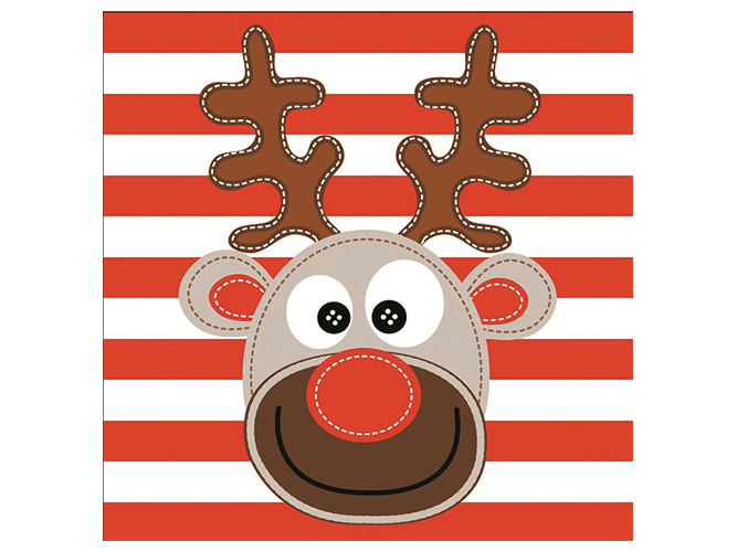 Салфетки бумажные Silken Новогодние - Smile New Year! трехслойные 33х33см (цена за упаковку 18шт)
