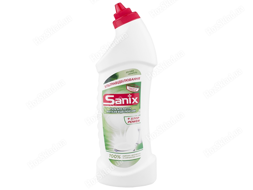 Гель для мытья унитазов отбеливающий Sanix WC Лесная свежесть 750мл