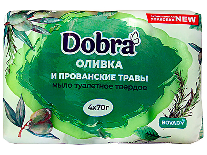 Мило тверде туалетне Dobra Оливка та прованські трави 4х70г