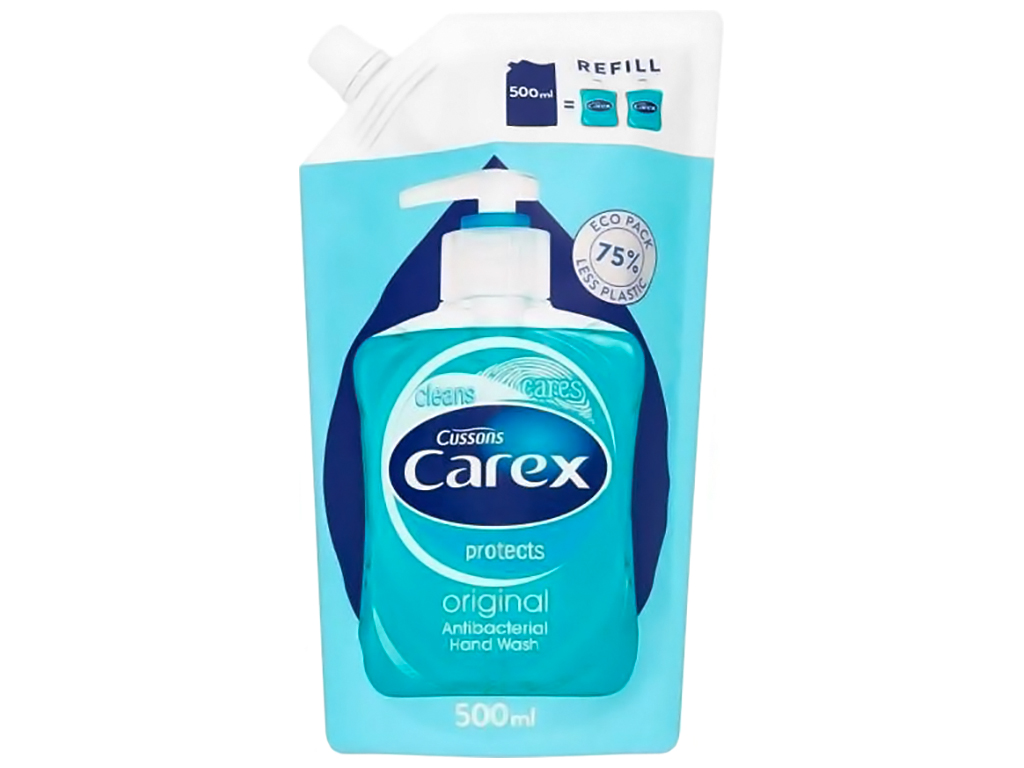 Мыло жидкое Carex Оригинал антибактериальное, дойпак 500мл