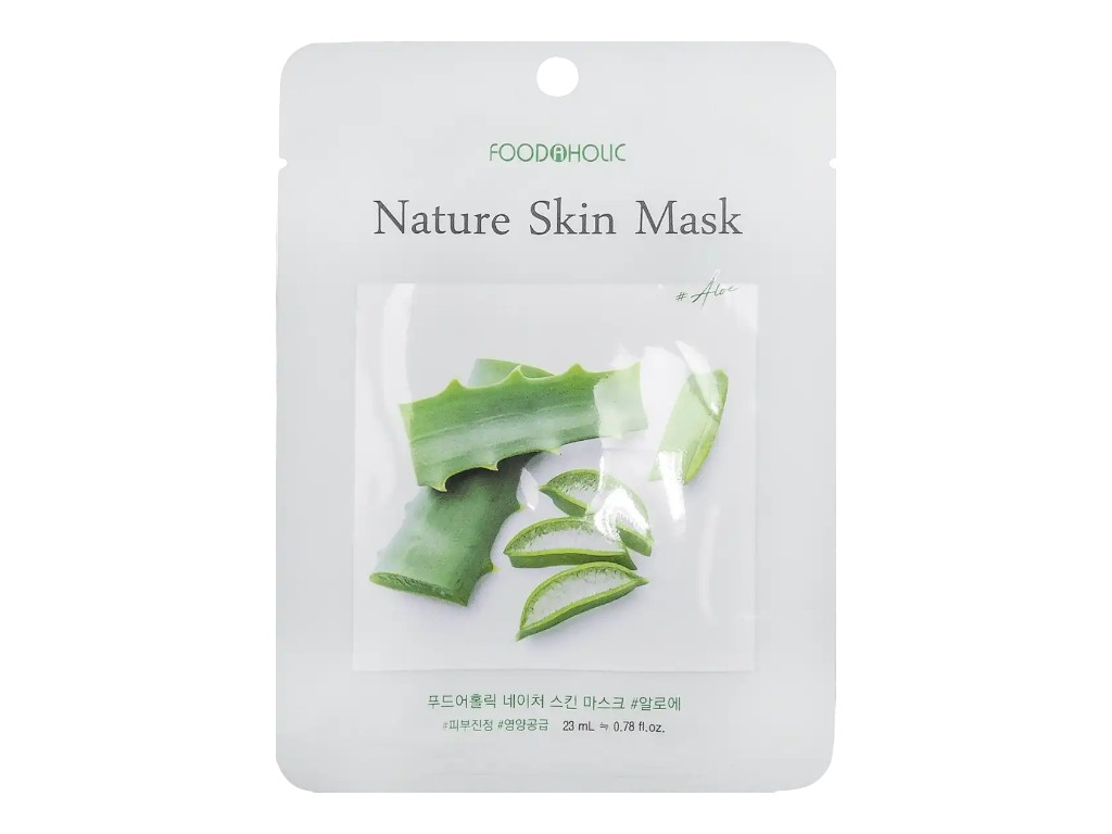 Маска тканевая Food A Holic Nature Skin Mask с экстрактом алоэ, 23 мл, для лица, уход и регенерация
