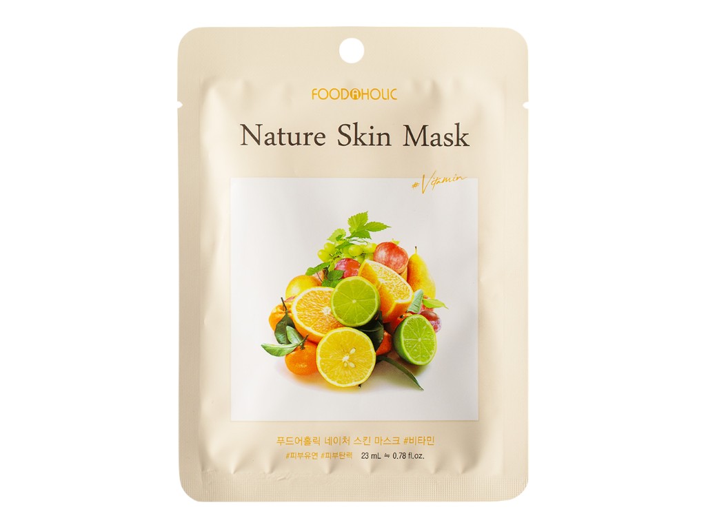 Маска тканинна Food A Holic Nature Skin Mask з вітамінами, 23 мл, для обличчя, зволоження та тонус