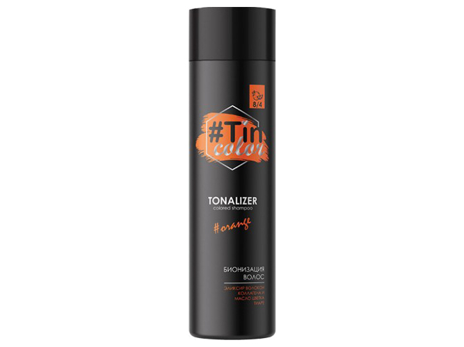 Тоналайзер для волос TIN COLOR 8/4 Сочный апельсин 250мл
