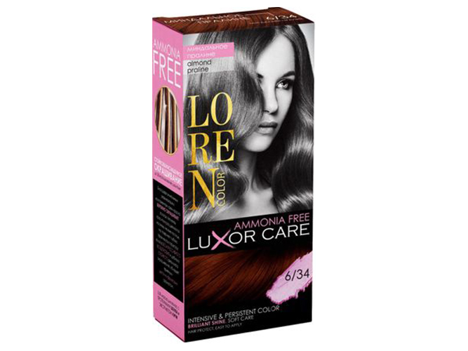 Краска-уход для волос LOREN COLOR LuXor Care Без аммиака Миндальное пралине 6/34