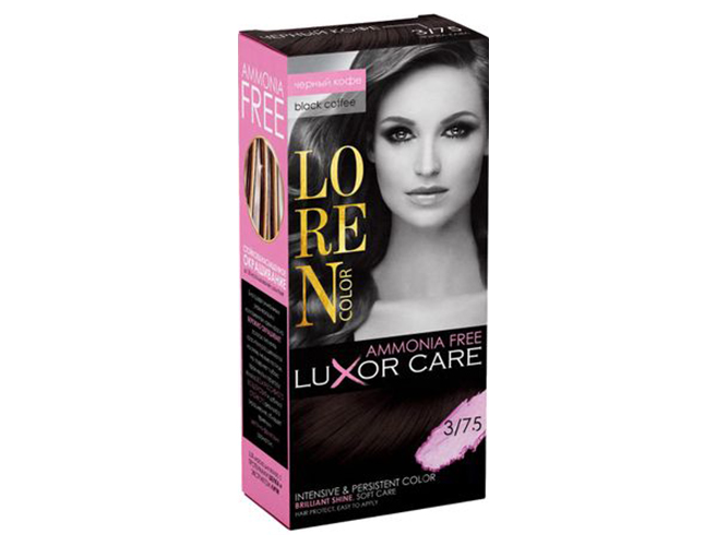 Краска-уход для волос LOREN COLOR LuXor Care Без аммиака Черный кофе 3/75