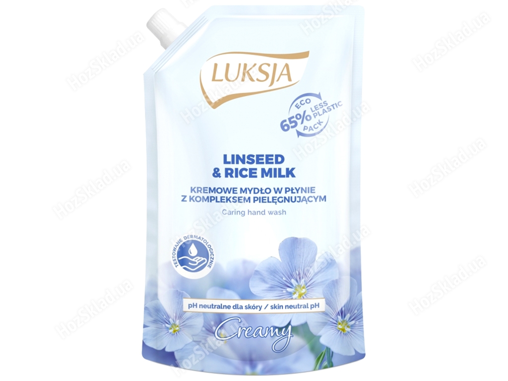 Мыло жидкое Luksja Лен и Рис запаска 400мл