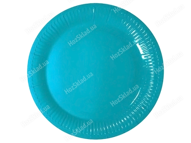 Набор одноразовых тарелок Silken, 18см, синий (цена за упаковку 10шт)
