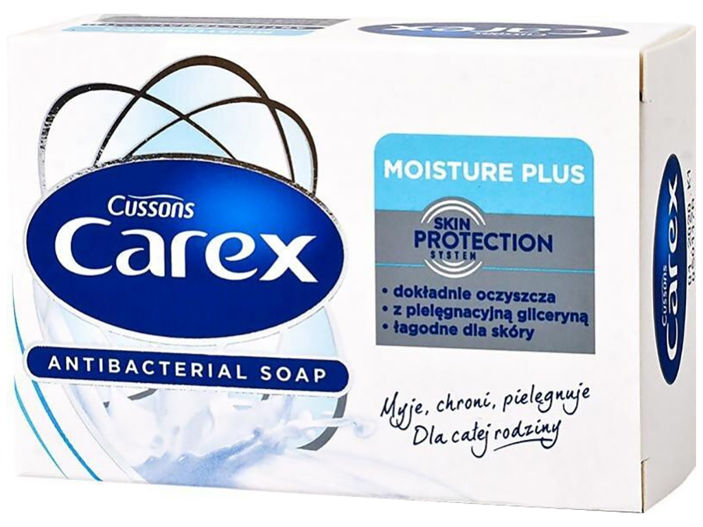 Мыло твердое Carex Увлажение антибактериальное 100г