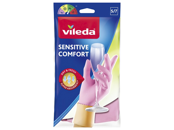 Рукавички латексні для делікатних робіт Сенсетів Sensitive ComfortPlus, розмір S, 1шт