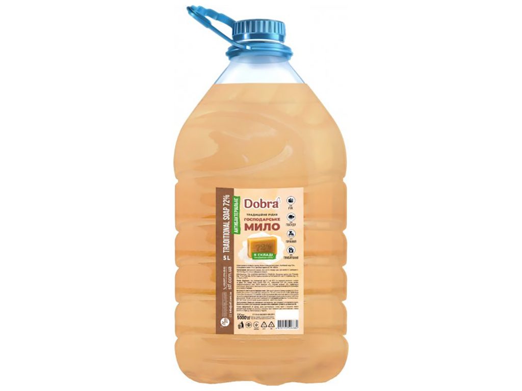 Мило рідке господарське Dobra Traditional soap 72% антибактеріальне 5л
