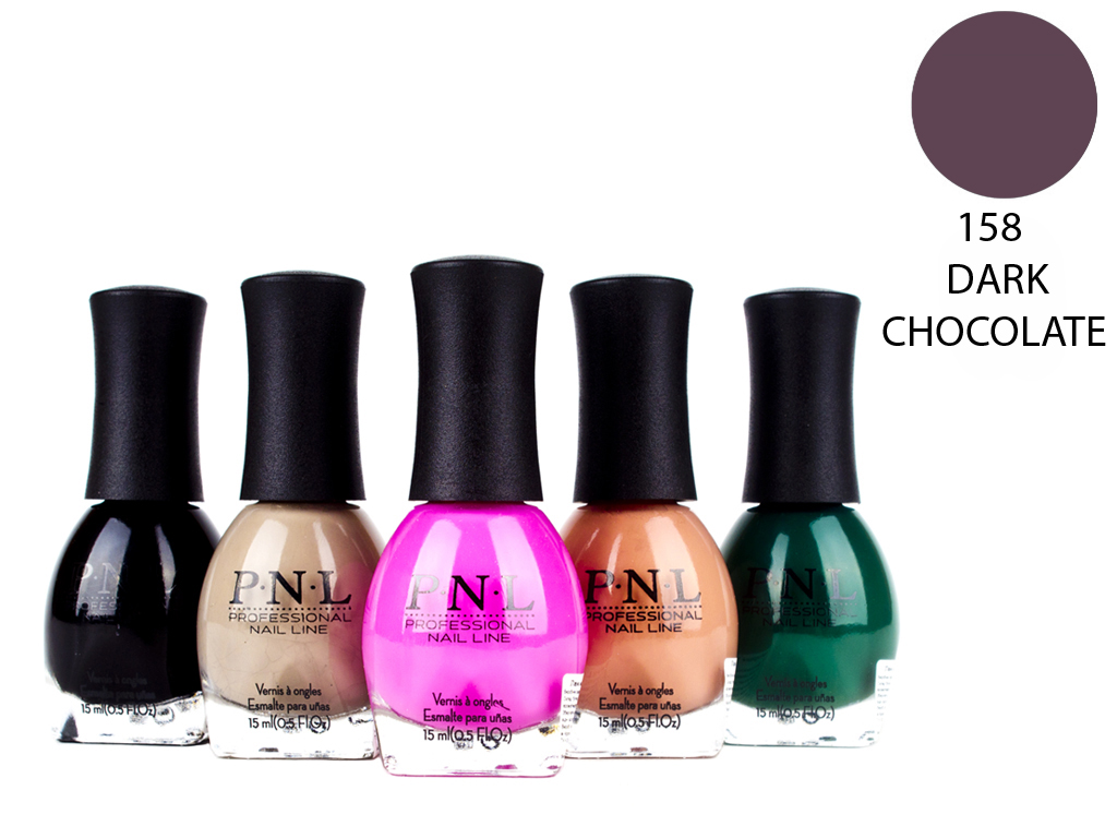 Лак для ногтей P.N.L №158 DARK CHOCOLATE 15мл