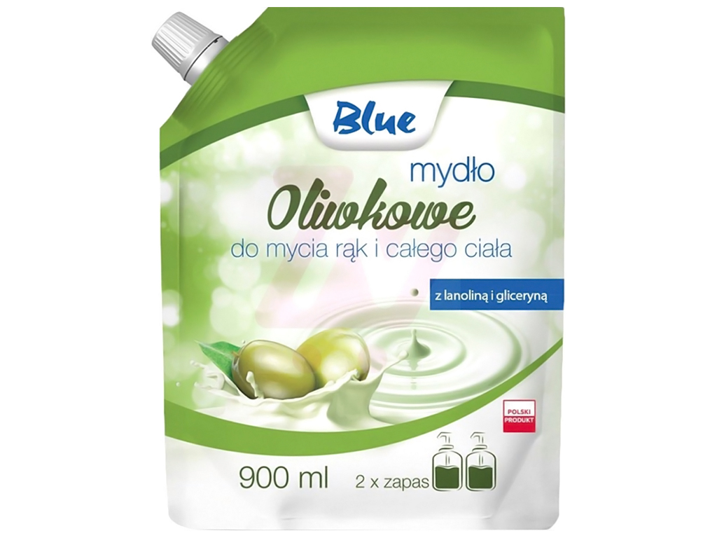 Мыло жидкое туалетное BLUE Оливковое 900мл 