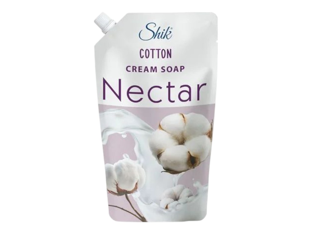 Крем-мило Shik Nectar бавовна, 900 г, дойпак, свіжий аромат