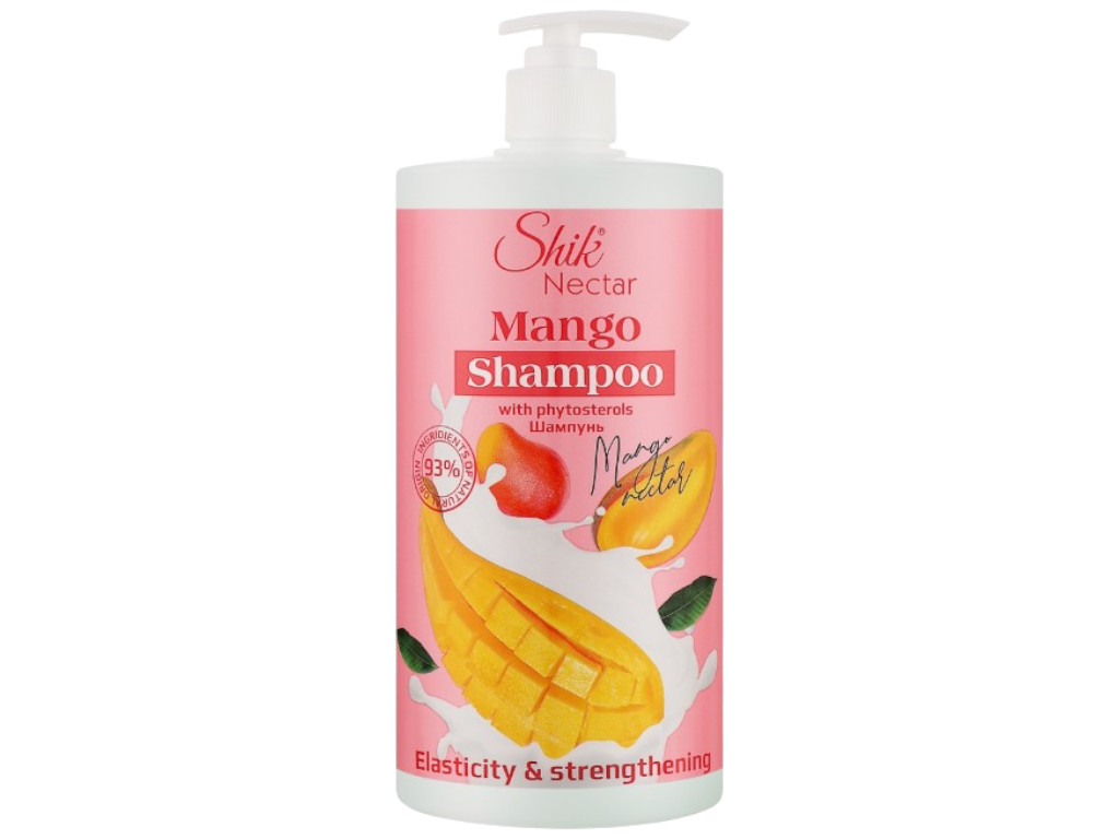 Шампунь Shik Nectar Mango, з олією манго і абіссінською олією, глибоке живлення та зволоження, 900мл