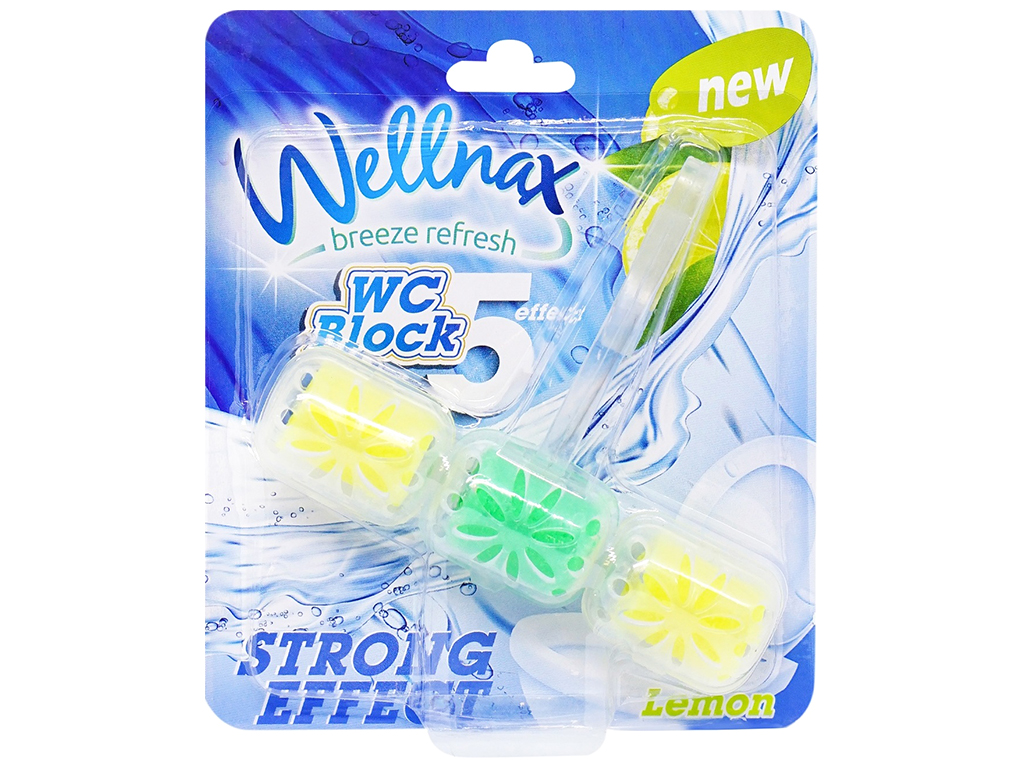 Туалетный блок для унитаза Wellnax Лимон BLK-908, 57г