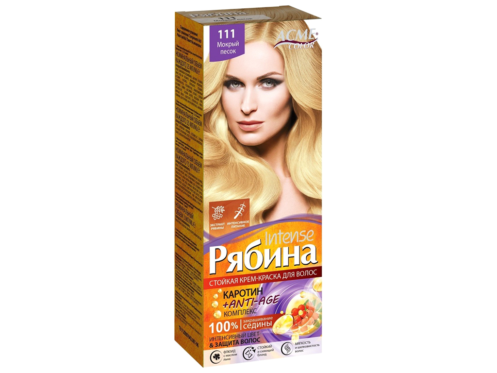 Крем-краска для волос Acme-Color Рябина Intense мокрый песок тон 111