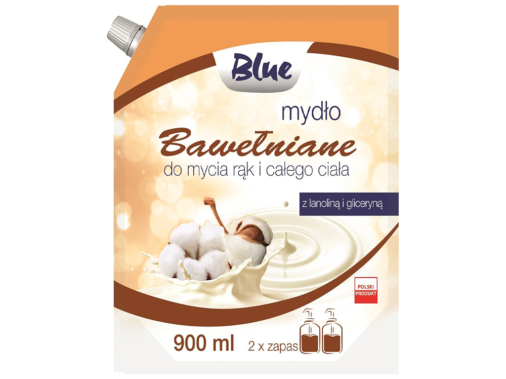 Мыло жидкое туалетное Blue Хлопковое дойпак 900мл