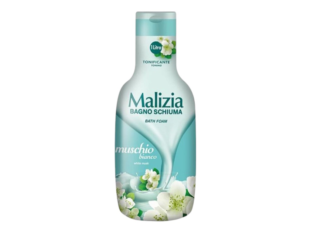 Гель-пена Malizia белый мускус, 1 л, увлажняющий, мускусный аромат, для мужчин и женщин