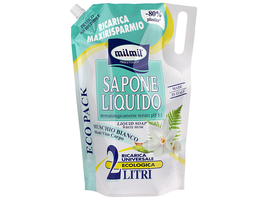 Мыло жидкое MILMIL Белый мускус запаска 2л