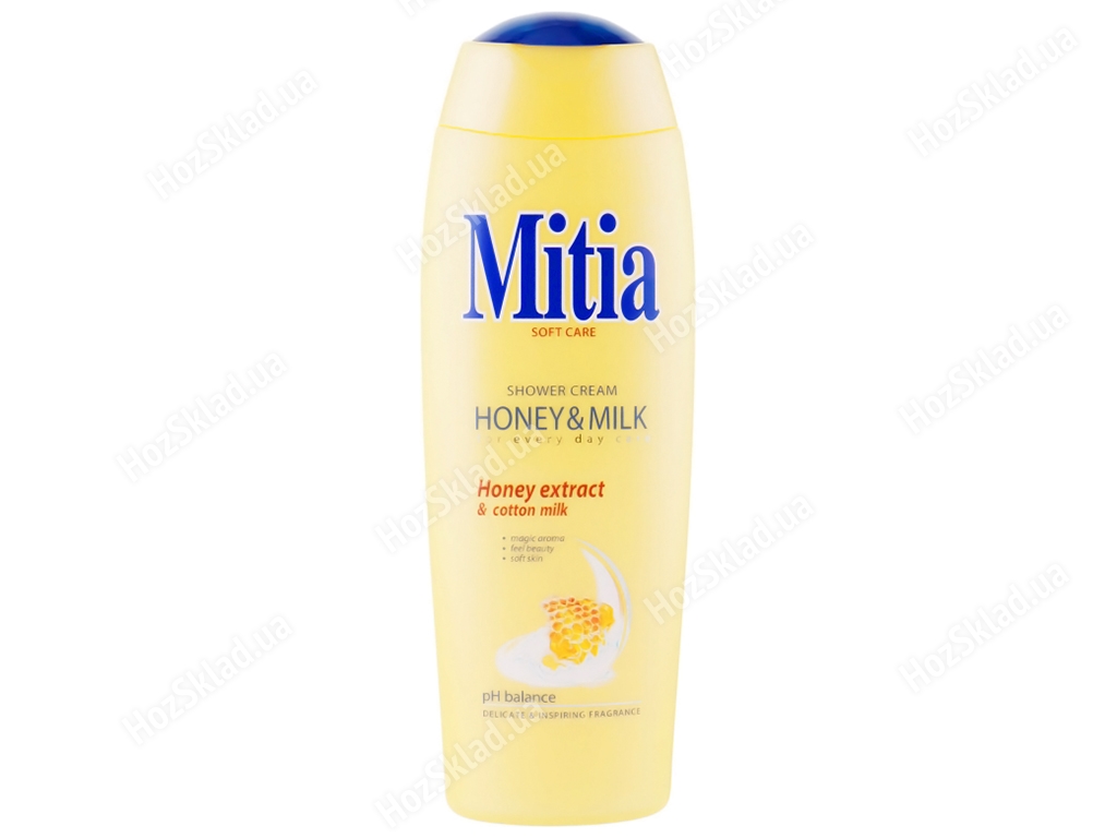 Крем-гель для душа Mitia Honey&Milk, Мед с молоком, 400мл, 8676