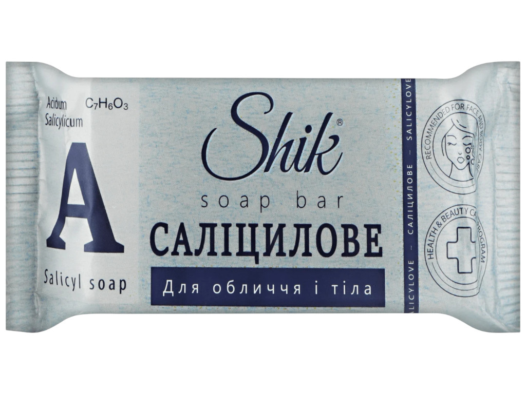 Мыло твердое Shik Салициловое, антибактериальное, для жирной и проблемной кожи, 140г