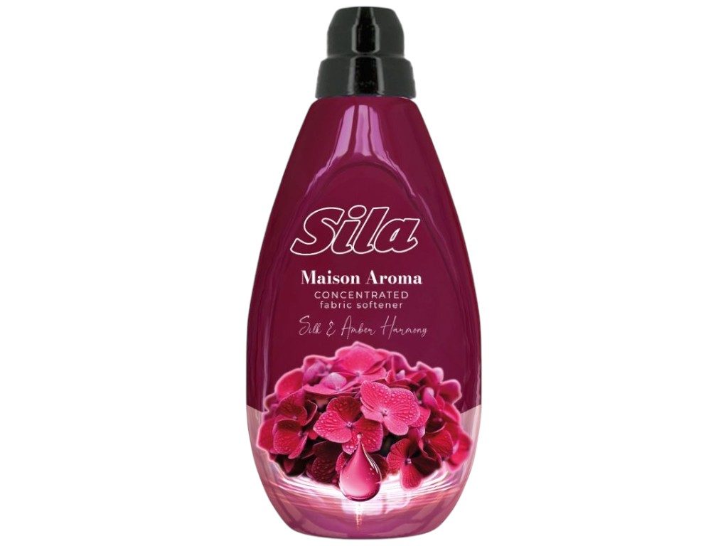 Кондиционер-смягчитель для тканей Sila, концентрат, 27 циклов, аромат Silk & Amber Harmony, 800мл